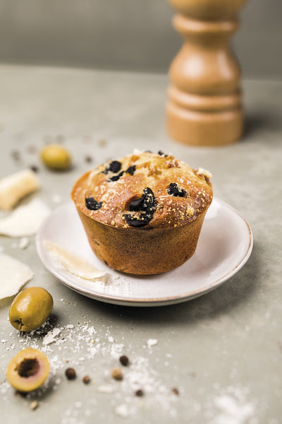 Savoury Provencal Muffin with Parmesan & Olives