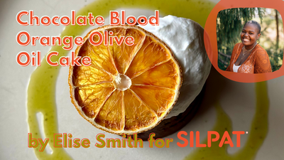 Elise Smith's Chocolate Blood Orange Olive Oil Cake for SILPAT