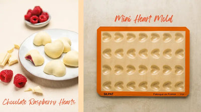 RECIPE: Crafting White Chocolate and Raspberry Hearts with Silpat