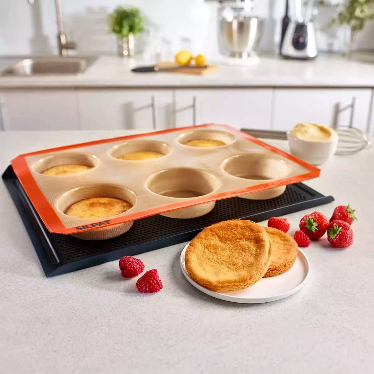 Silpat | Reusable Silicone Baking Molds 6 Hole Large Round