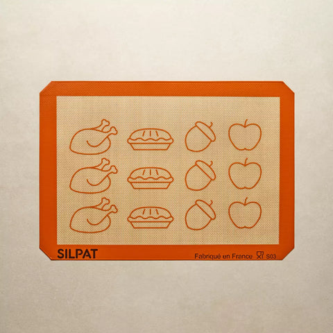 Silpat Thanksgiving Half Size Baking Mat - Limited Edition