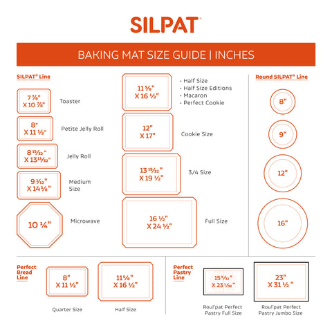 Baking Mat Size Guide Silpat